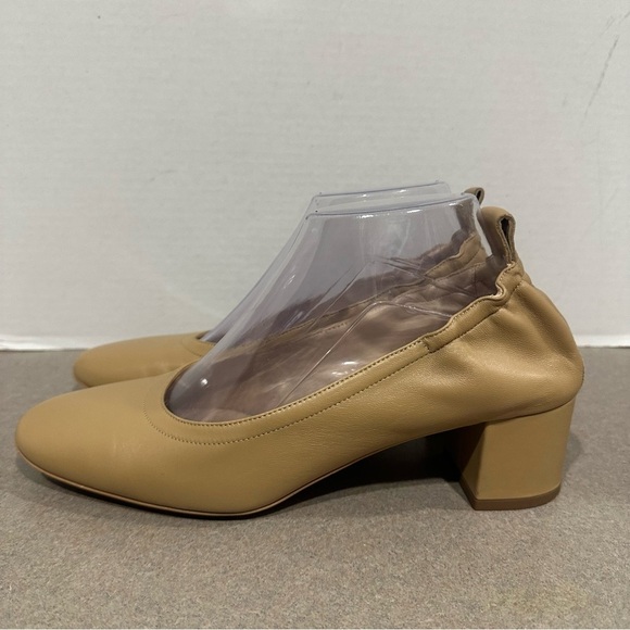 Everlane The Day Heel Taupe Round Toe Block Heel Size 9 - Picture 7 of 11